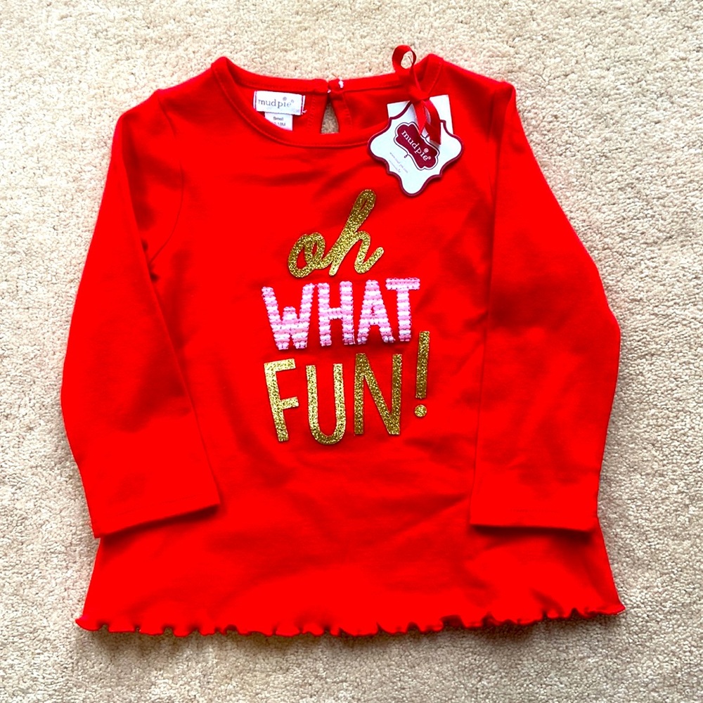 Mud Pie 12/18 mo. Holiday Shirt